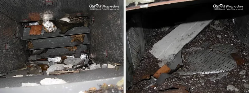 debris-in-riser copy debris in HVAC riser