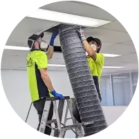 duct cleaning in action